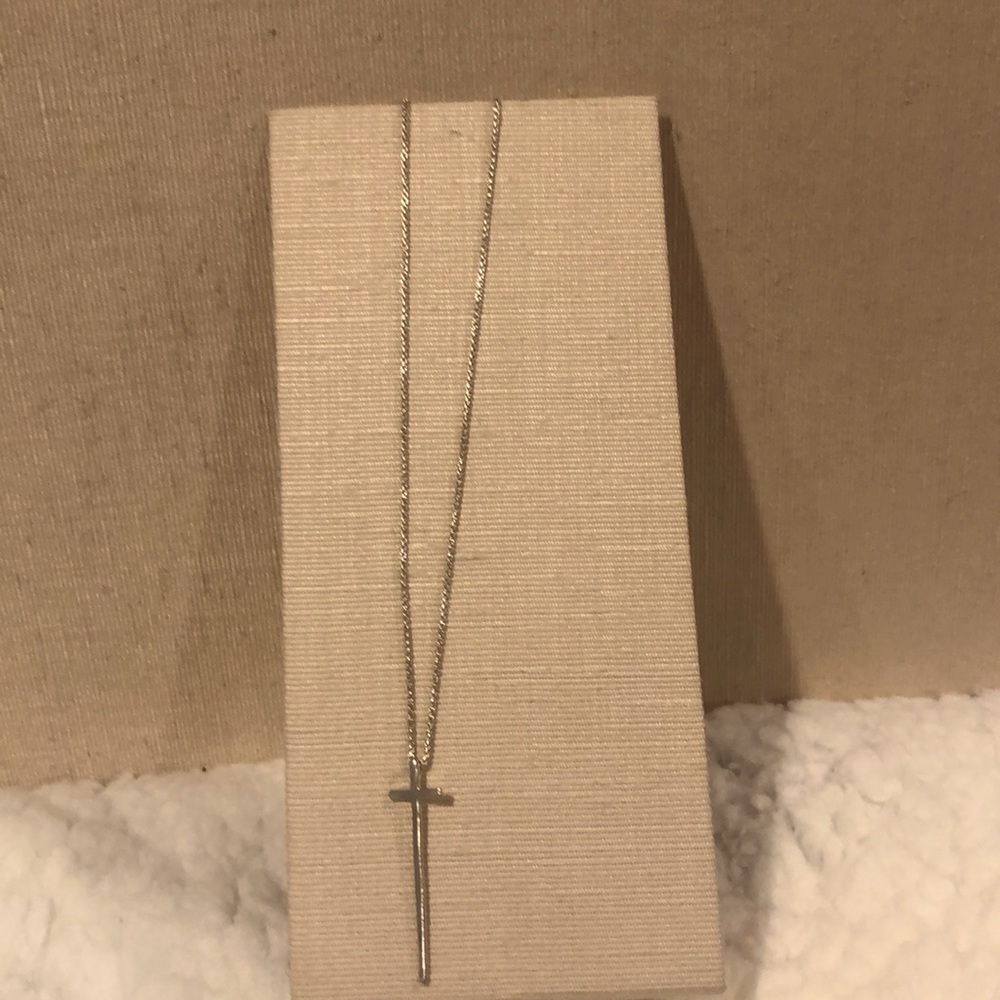 Sterling silver cross necklace